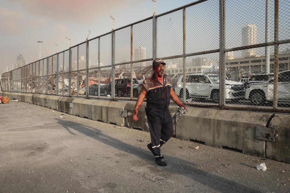 Exploten uns magatzems al port de Beirut