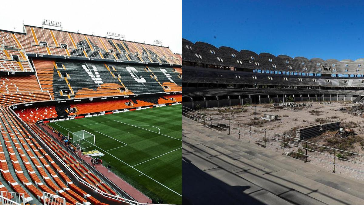 Mestalla y obras del 'Nou Mestalla'