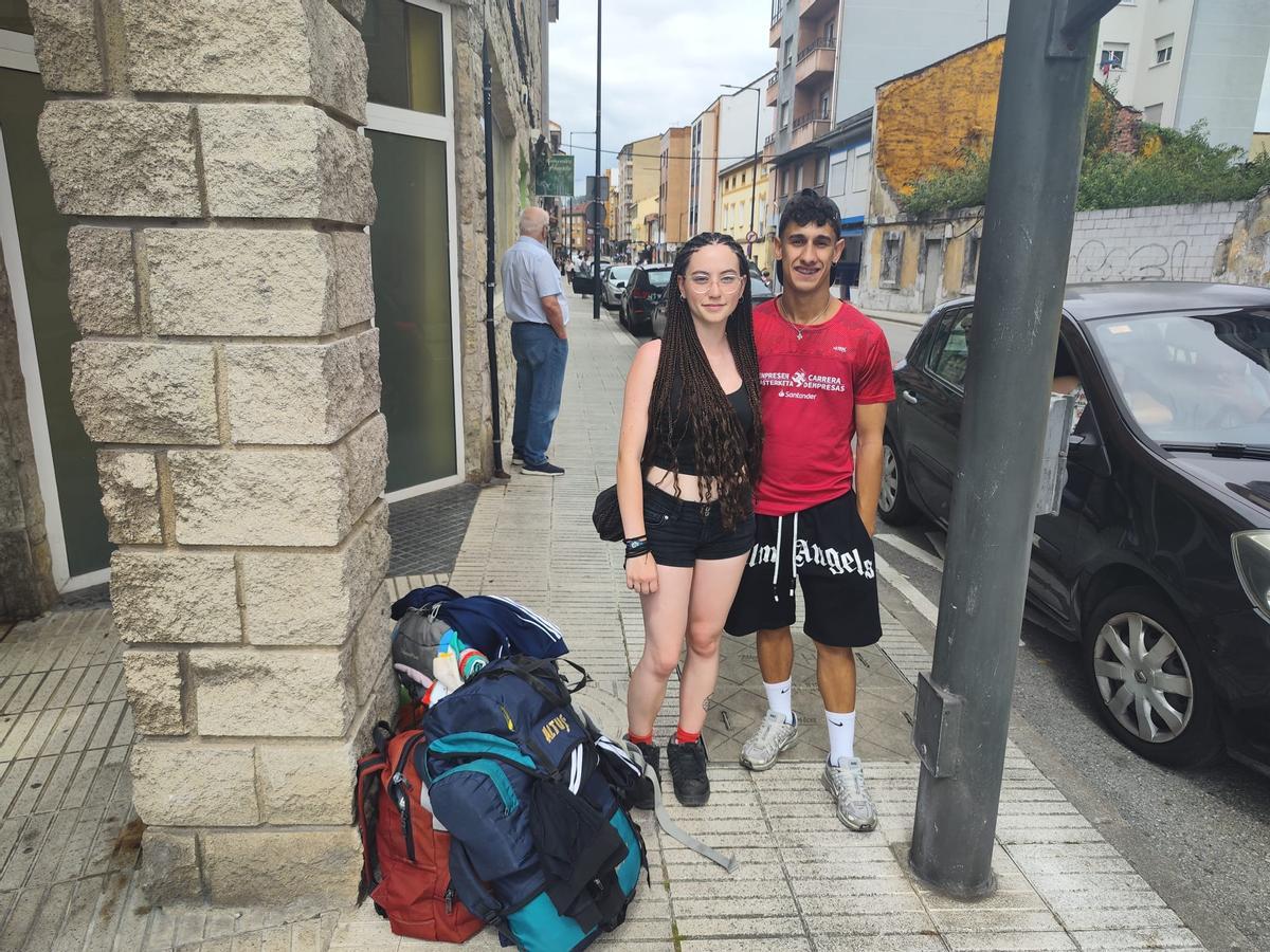 Markel Reguera y Miriam Iturralde, este domingo, en Lugo de Llanera.
