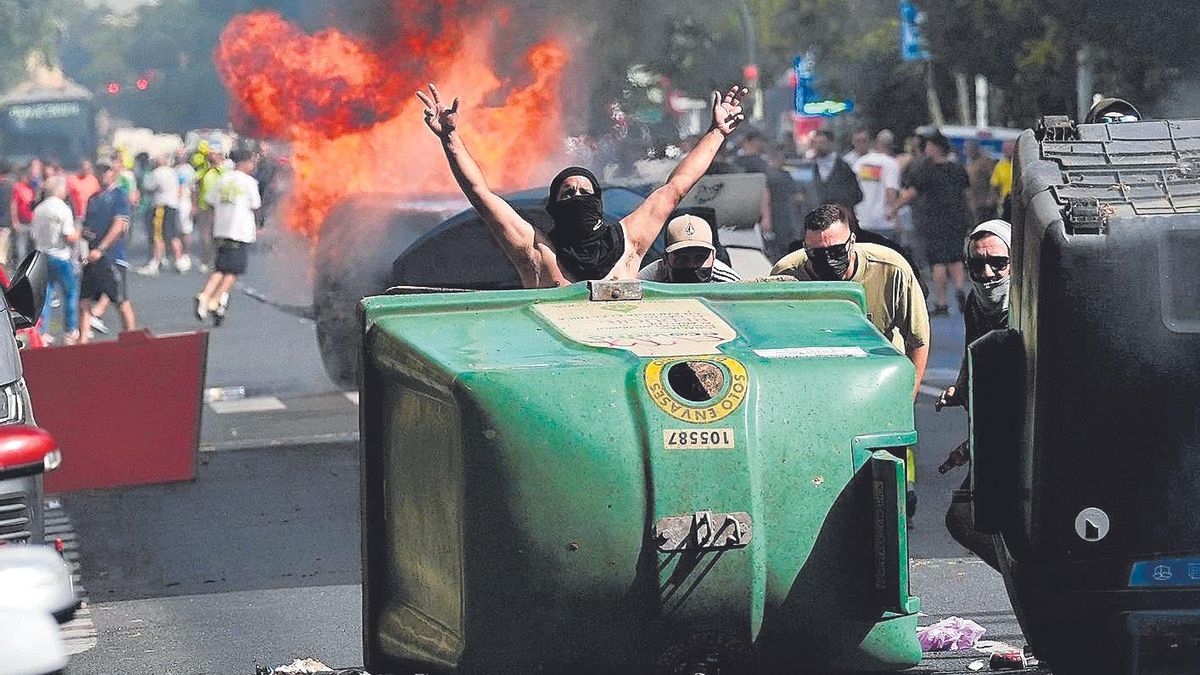 Imagen de la primera jornada de protestas en la huelga del sector del metal en Cádiz.