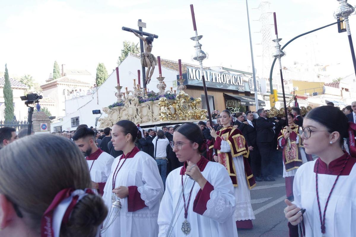 El Cristo de Hermandad y Caridad sale en procesión extraordinaria este sábado por el Puerto de la Torre con motivo del 25 aniversario de su bendición.