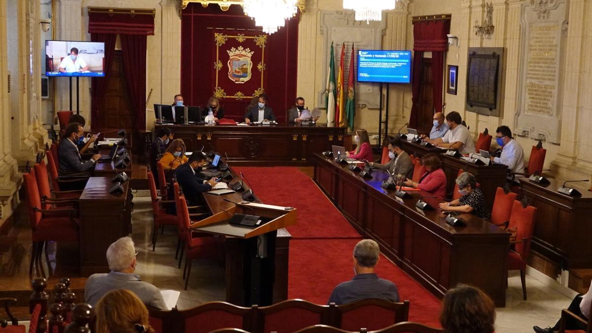 Comisión de Economía y Hacienda celebrada esta mañana en el Salón de Plenos del Ayuntamiento de Málaga.