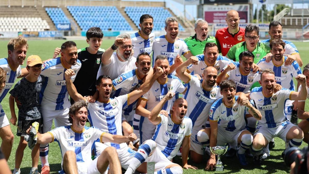 El Leganés celebra la victòria.