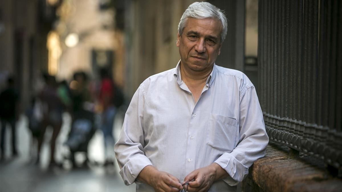 Yasin al Haj Saleh, durante su visita a Barcelona.