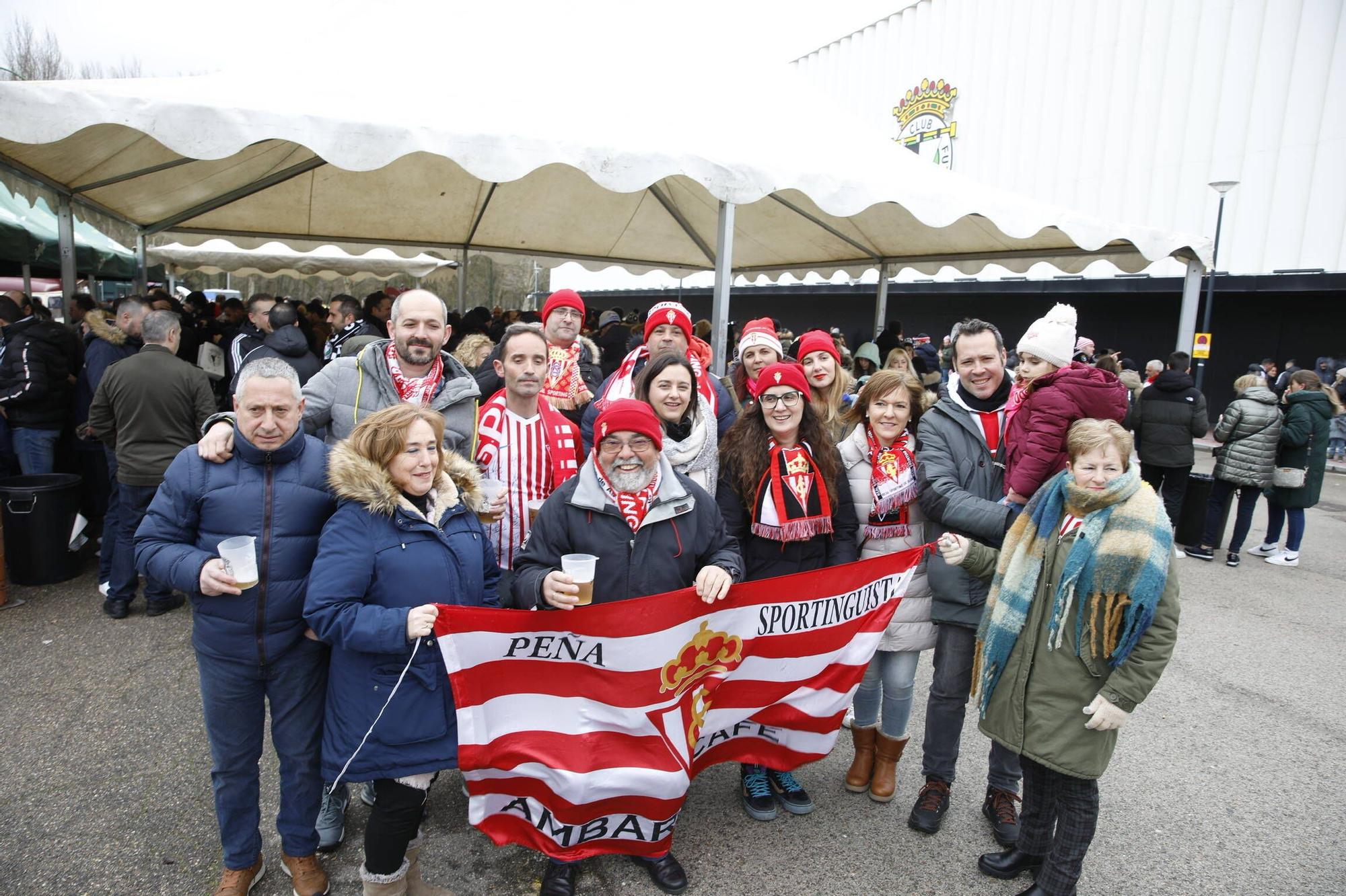 LA PREVIA DEL SPORTING EN IMÁGENES: la Mareona se hace notar en Burgos