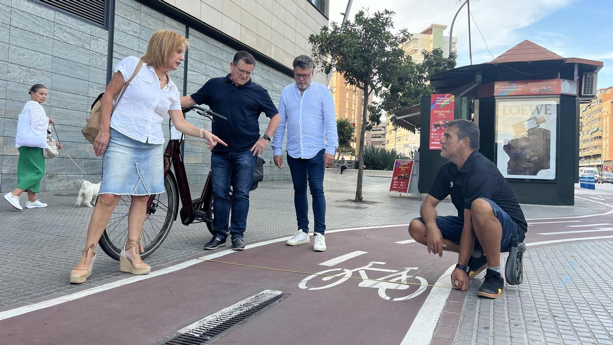 PSOE y Ruedas Redondas en el nuevo carril bici de Héroe de Sostoa