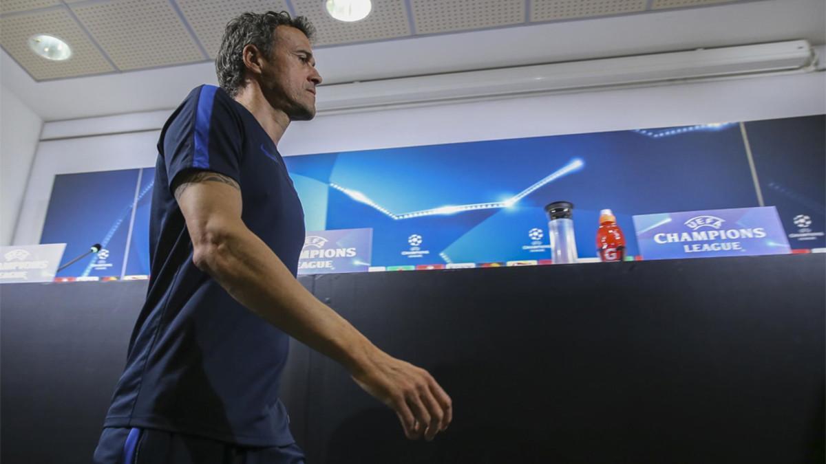 Luis Enrique Martínez en abril de 2017 durante su etapa como entrenador del Barça