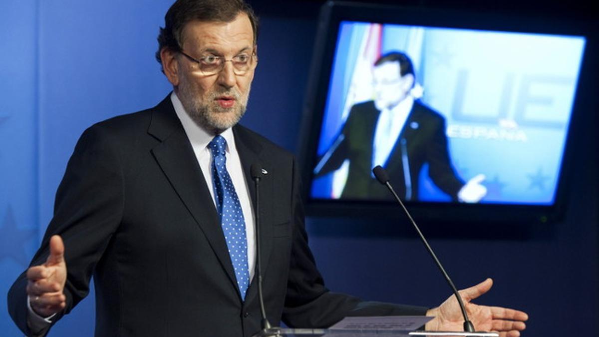 El presidente del Gobierno español, Mariano Rajoy, en Bruselas, ayer.