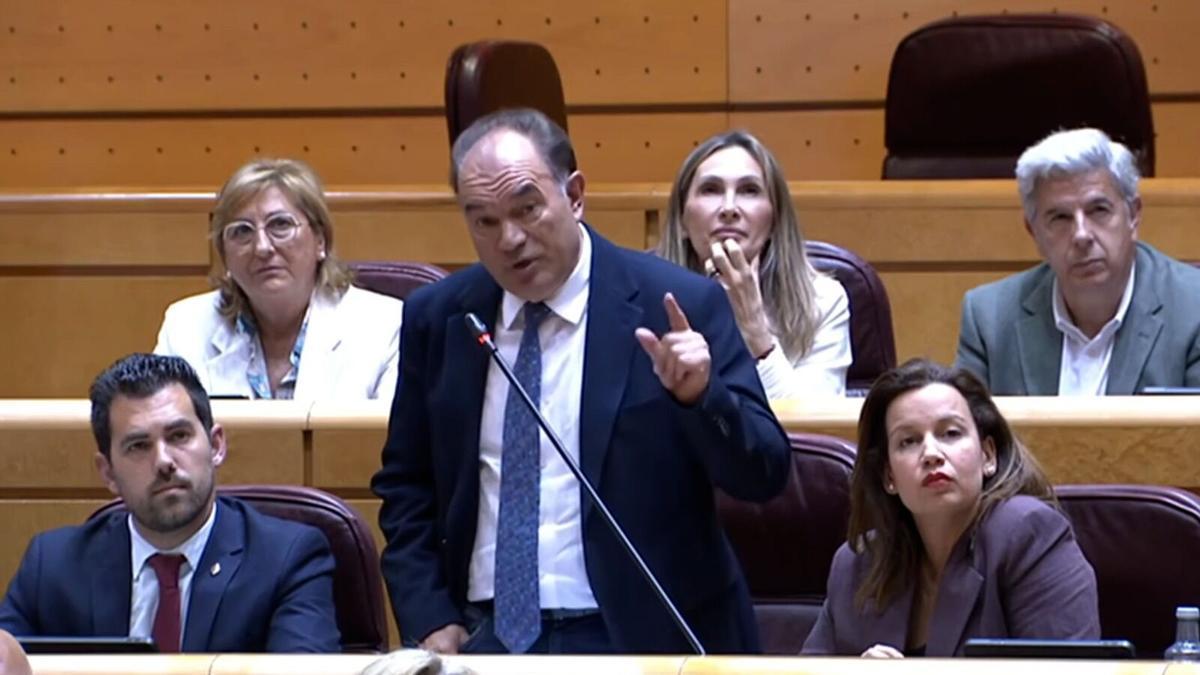 Una intervención de Crespo en el Senado.