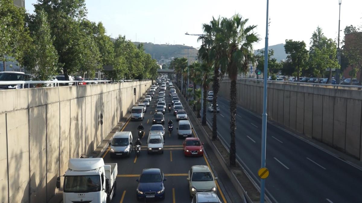 Trànsit per les obres de cobertura a la Ronda del Dalt