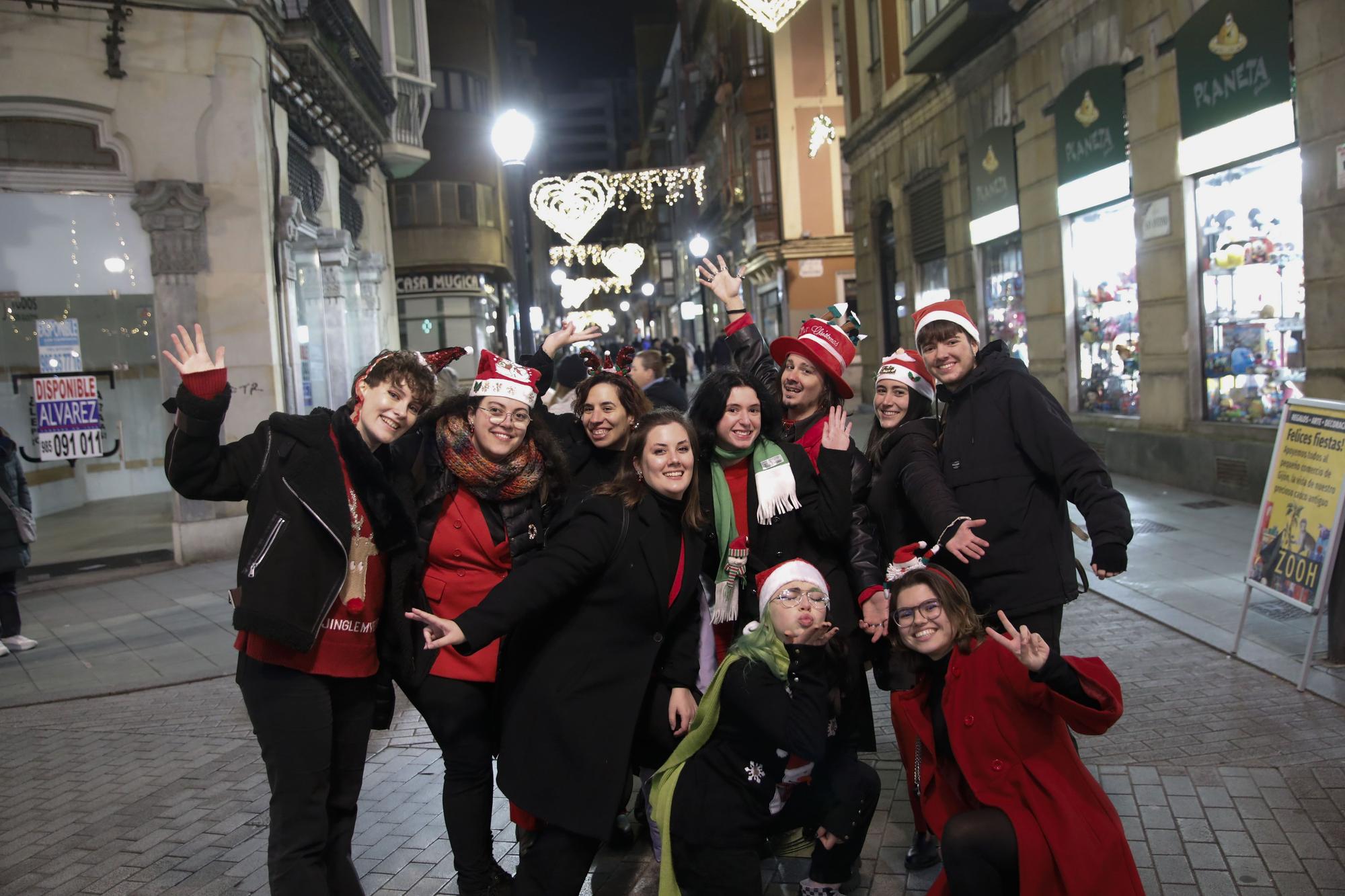 Encendido de las luces navideñas en Gijón