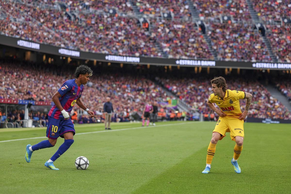Carlos Romero, en el Camp Nou