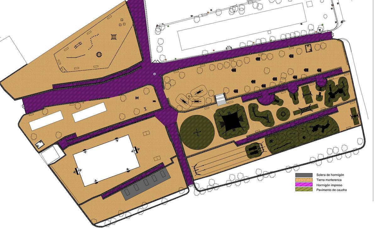 El plano de la remodelación del parque Montaner de Xàbia