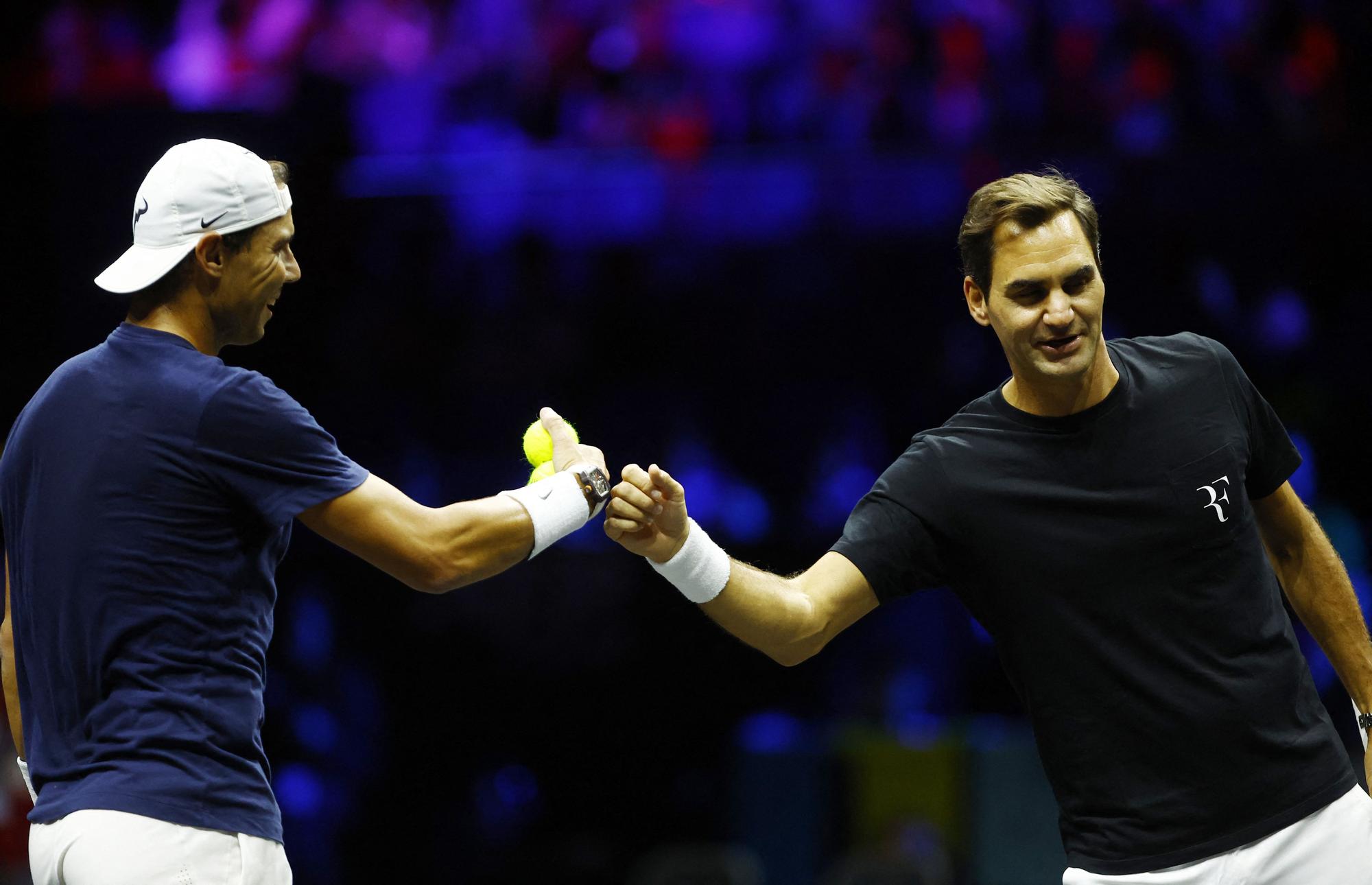 Primeras imágenes del reencuentro de Nadal y Federer en la Laver Cup 2022