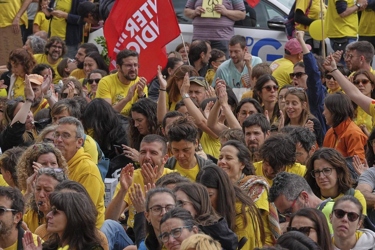 Les imatges de la protesta dels docents a la ciutat de Girona Les imatges de la protesta dels docents a la ciutat de Girona