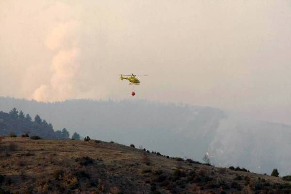 Imágenes del incendio en la Ribagorza