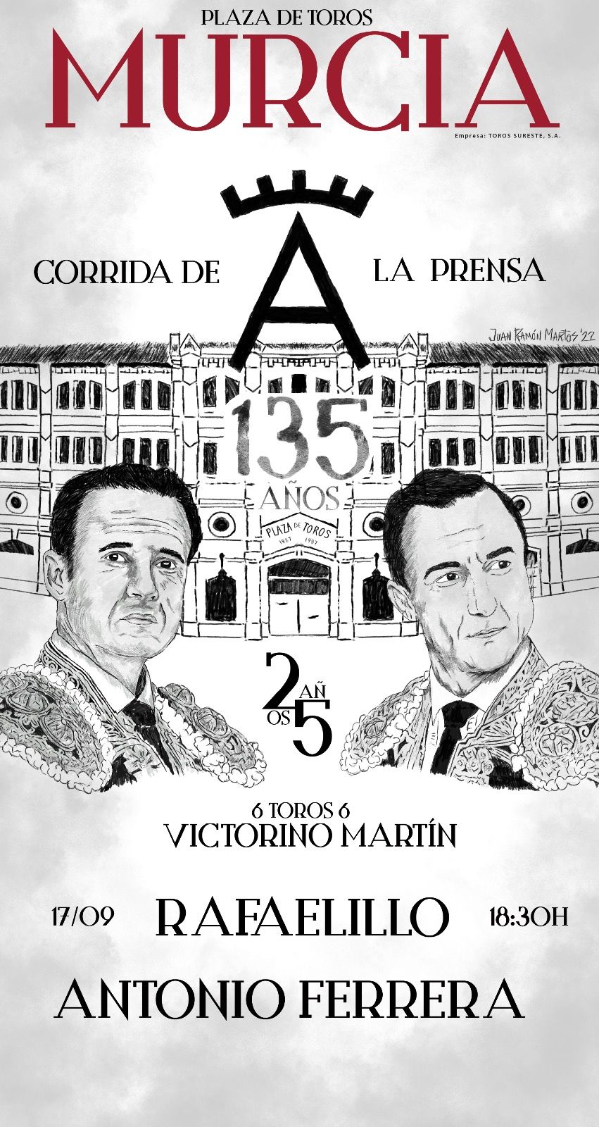 Cartel del mano a mano entre Rafaelillo y Antonio Ferrera