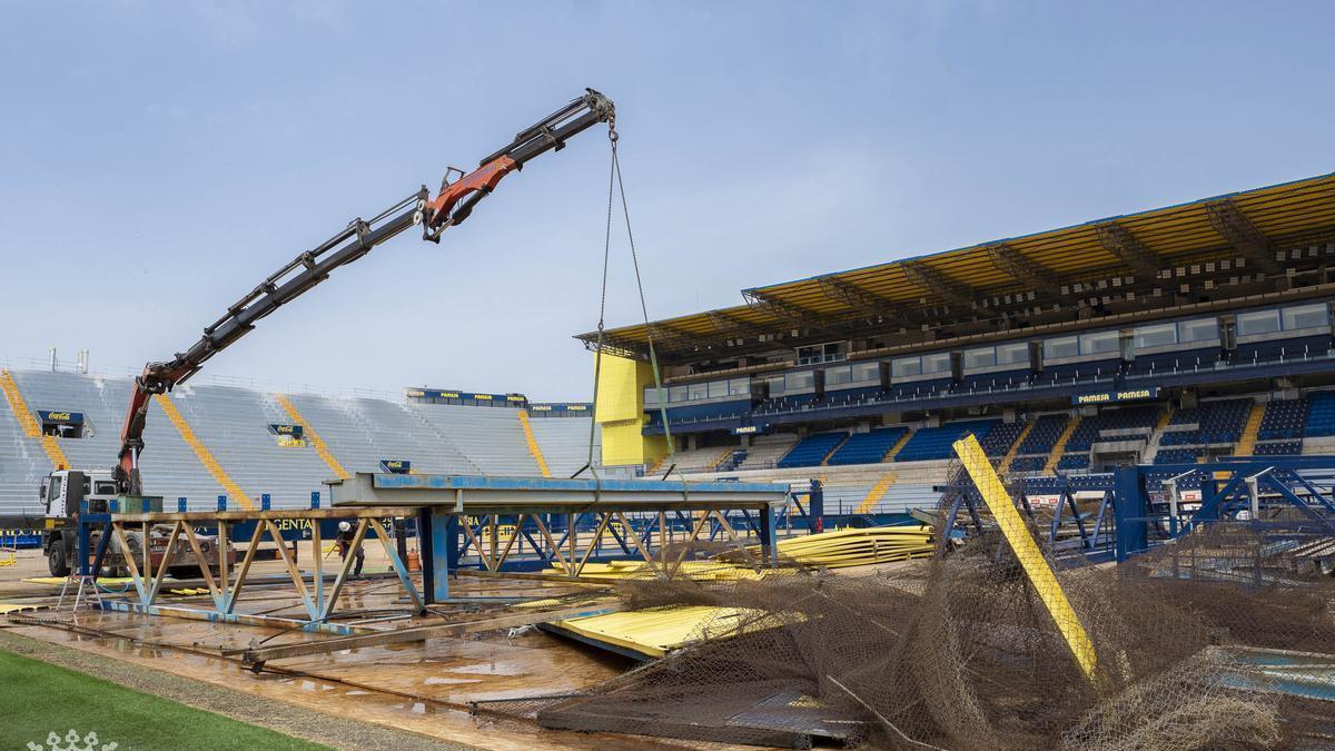 El estado de las obras del Estadio de la Cerámica