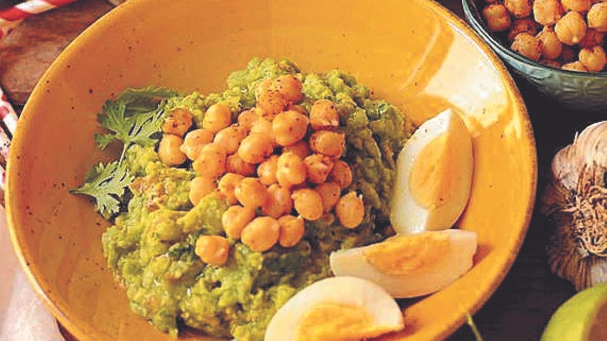Guacamole con garbanzos.