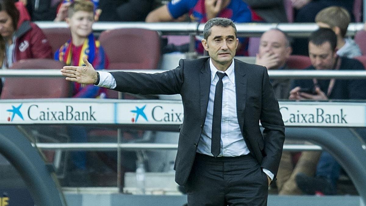 Valverde, durante el partido con el Alavés.