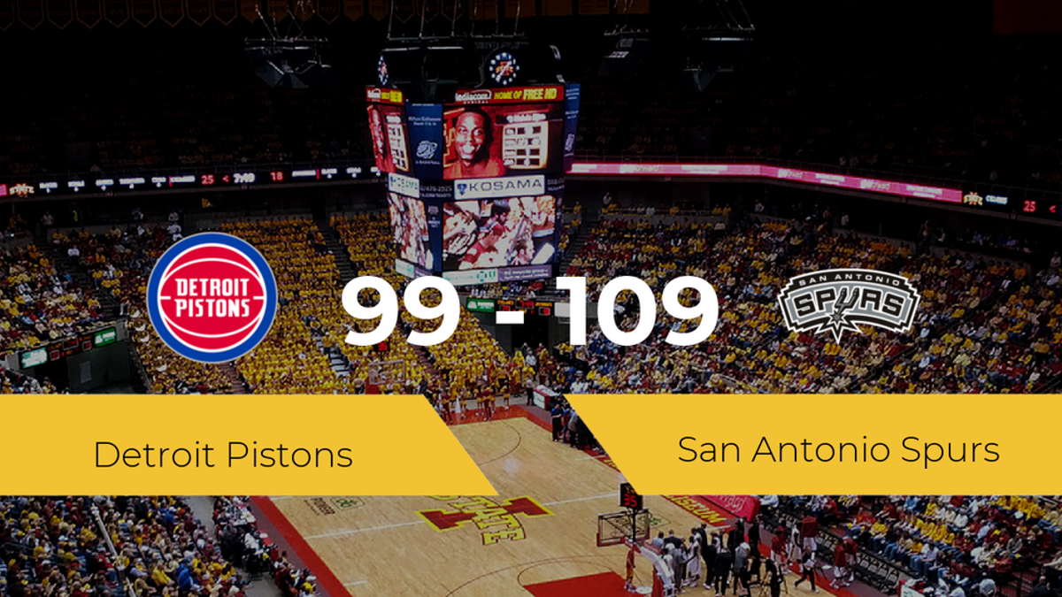 San Antonio Spurs se hace con la victoria contra Detroit Pistons por 99-109