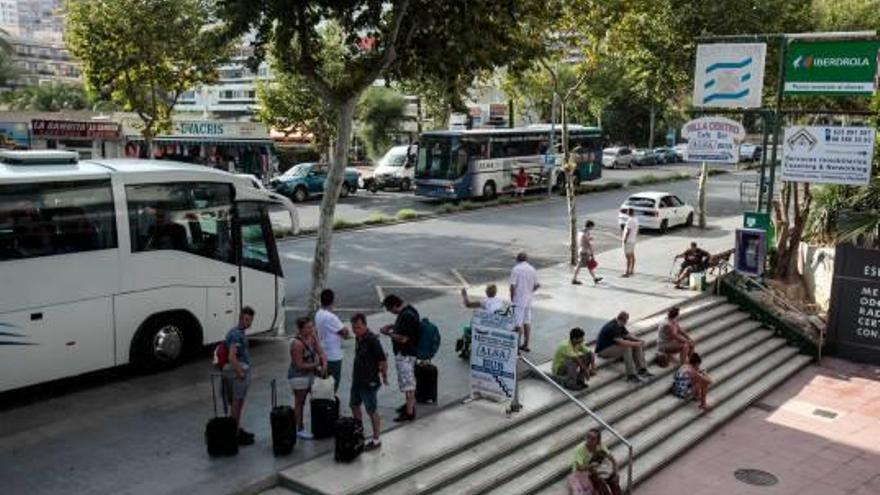 Una zona de la Avenida Europa de Benidorm donde pararán las lanzaderas