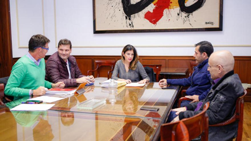 Reunión de los portavoces de los grupos políticos en el Ayuntamiento de Santa Cruz de Tenerife.