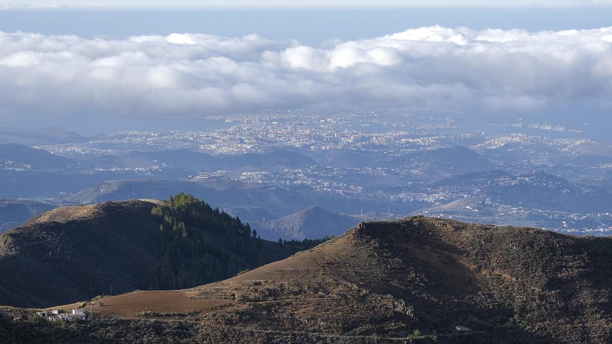 Panza de Burro sobre la ciudad de Las Palmas de Gran Canaria