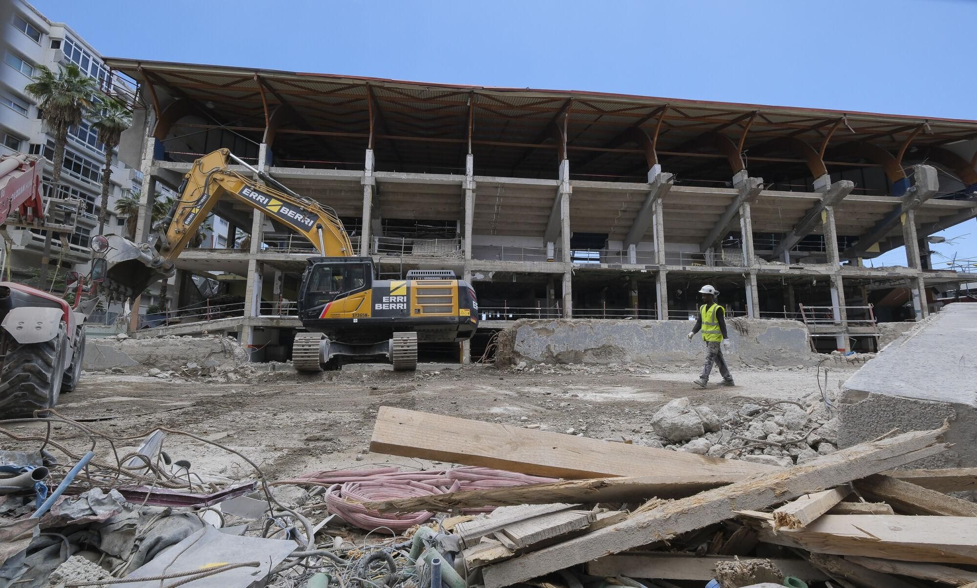 Estado de las obras de demolición del Centro Insular de Deportes