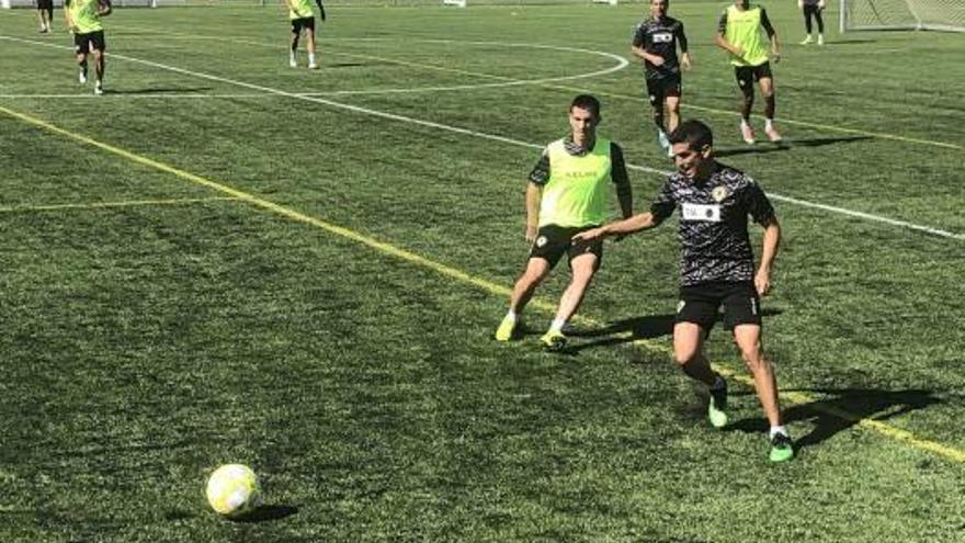 Jesús Alfaro y Rulo, ayer, en la Ciudad Deportiva.