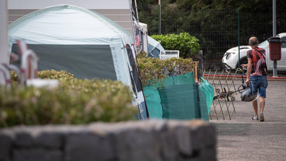 El 'camping' de la Punta del Hidalgo, el pasado verano.