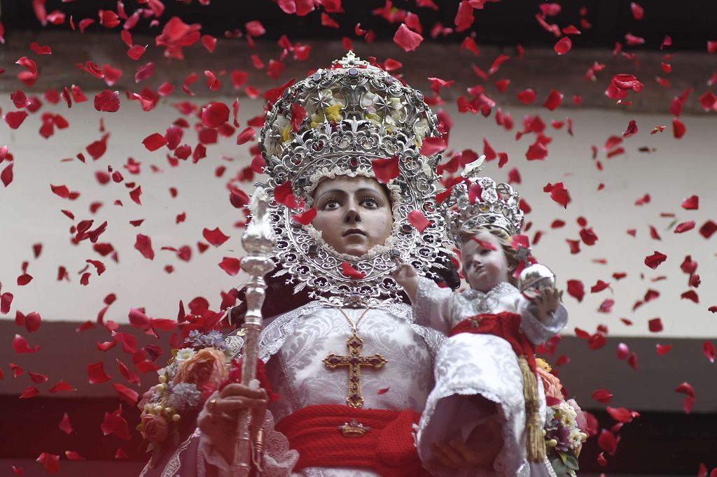 Bajada de la Virgen de la Fuensanta desde su Santuario hasta el templo catedralicio de Murcia