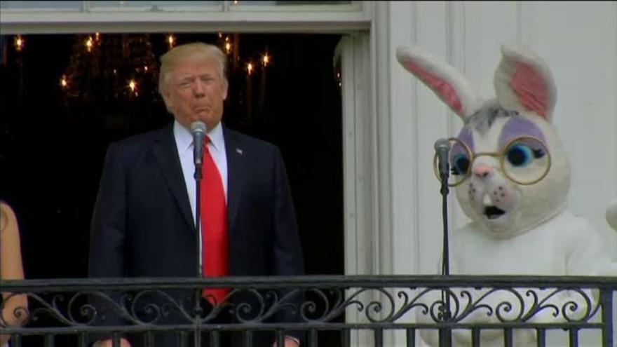 La familia Trump cumple con la tradicional fiesta de Pascua en la Casa Blanca