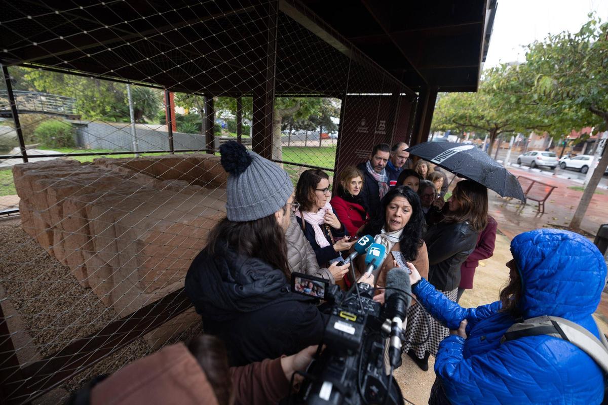 Todas las fotos de la presentación de las mejoras de accesibilidad del mausoleo romano en el Parque de la Paz