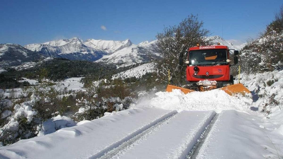 Una imagen en la provincia de Huesca durante la borrasca Filomena.