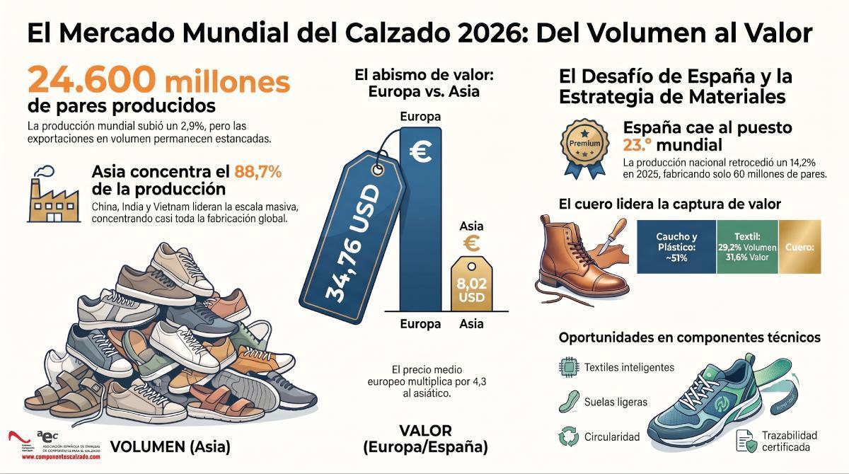 Infografia informe Mercado Mundial del Calzado 2026