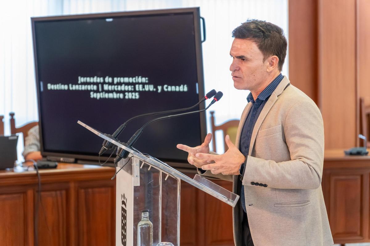 Héctor Fernández, este miércoles, en el Cabildo de Lanzarote.