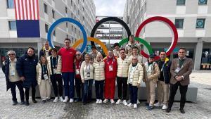 Visita de la ministra de Educación, Formación Profesional y Deportes, Milagros Tolón, a los deportistas españoles en la Villa Olímpica de Milán