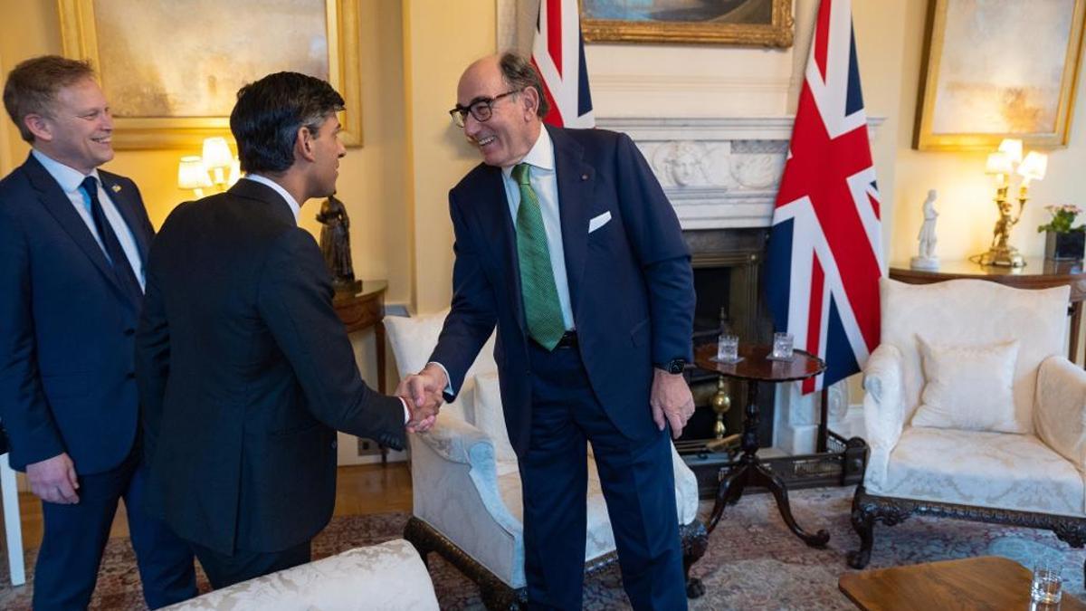 Reunió entre el president d'Iberdrola, Ignacio Galán, i el primer ministre britànic, Rishi Sunak