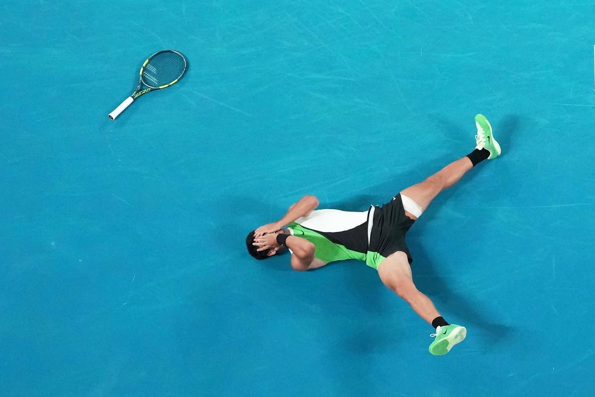 Carlos Alcaraz, tras ganar el Open de Australia.