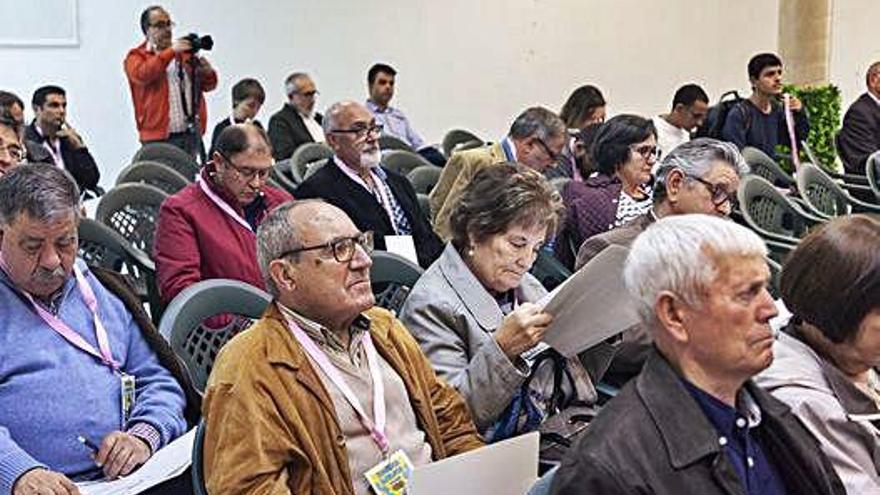 Asistentes a la jornada sobre el territorio fronterizo, con presencia mayoritaria de ciudadanos lusos.