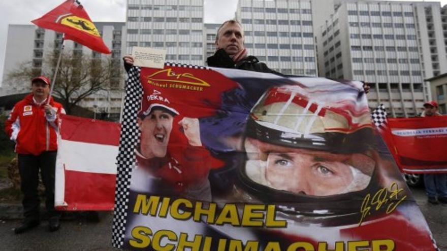 Los &#039;fans&#039; de Schumacher le dan ánimos