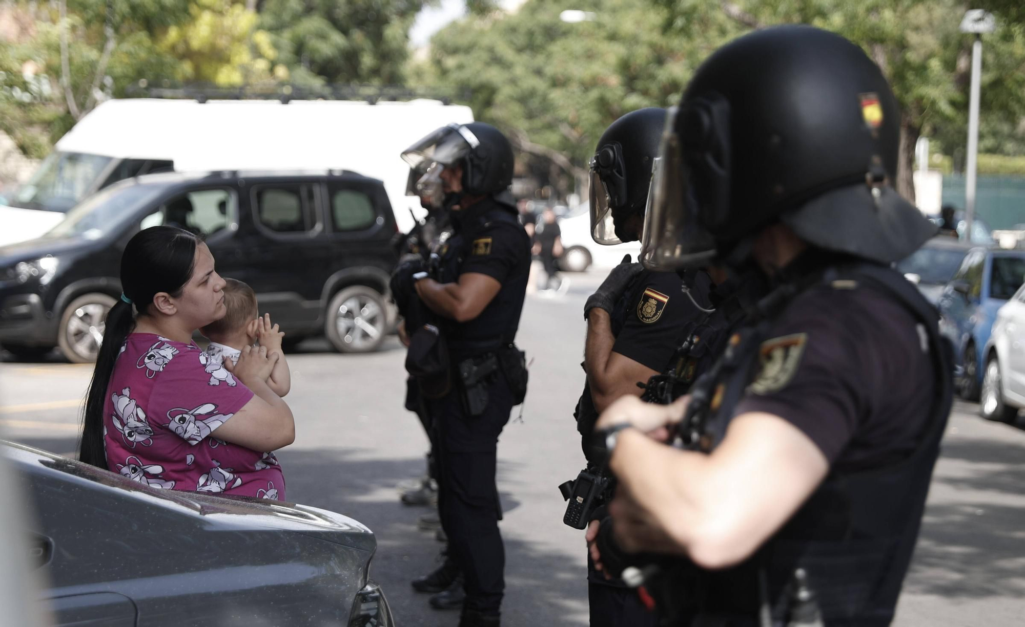 La Policía Nacional toma la barriada de Corea, en Palma, en una operación antidroga