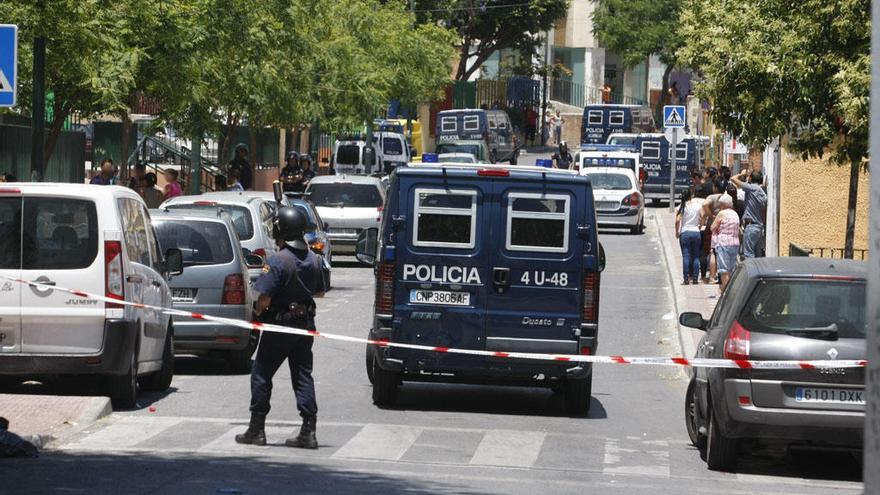 Intervención policial en La Palmilla.