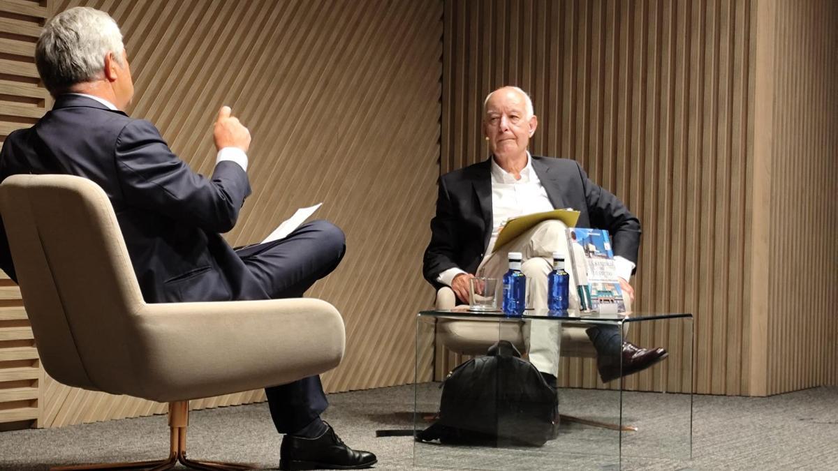 Ignacio Riesgo, durante su diálogo con Santiago Satrústegui.