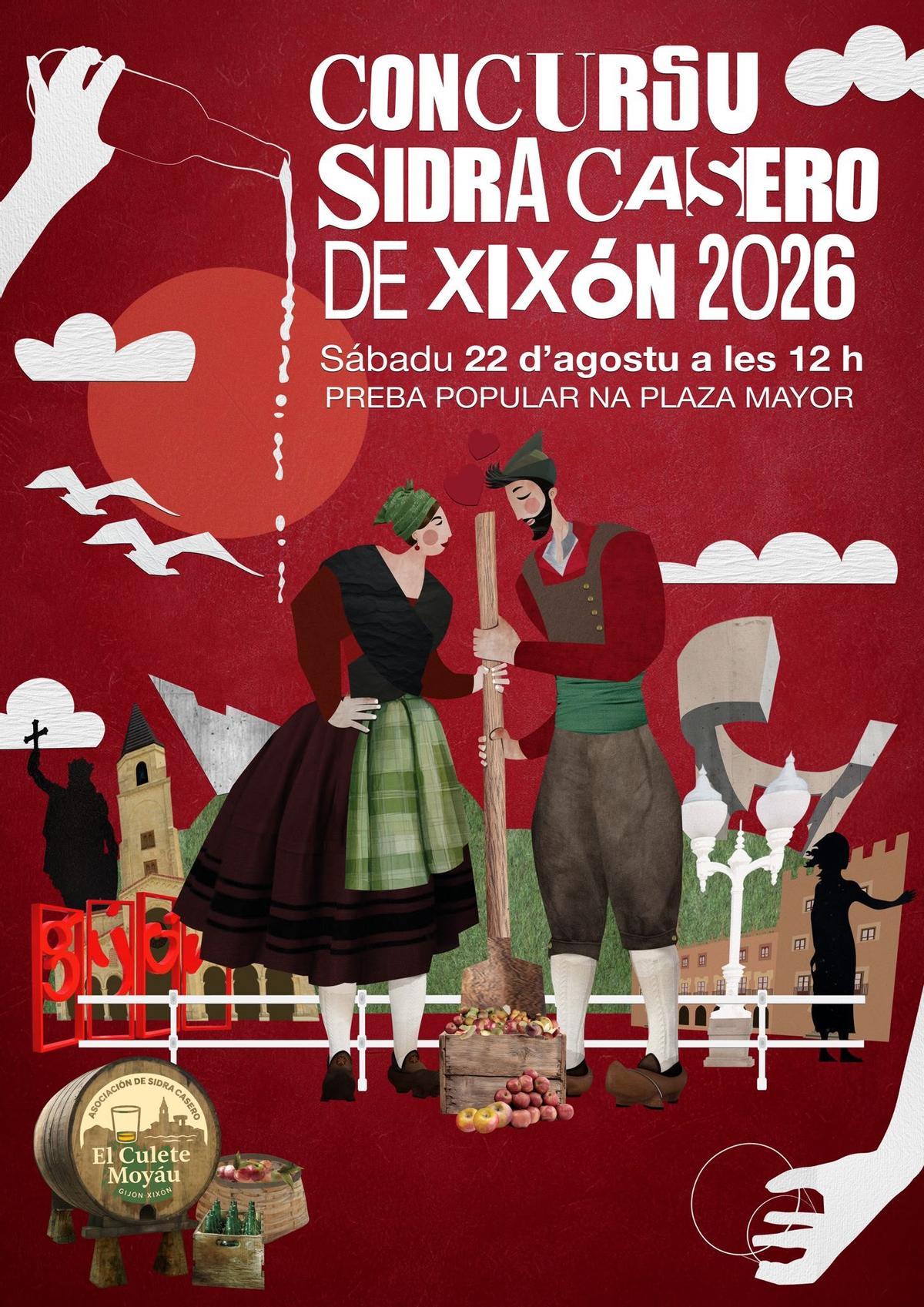Cartel del concurso de sidra casero.