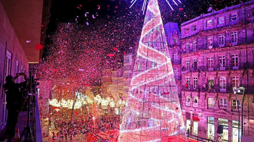 El encendido de las luces de Navidad de Vigo, en imágenes