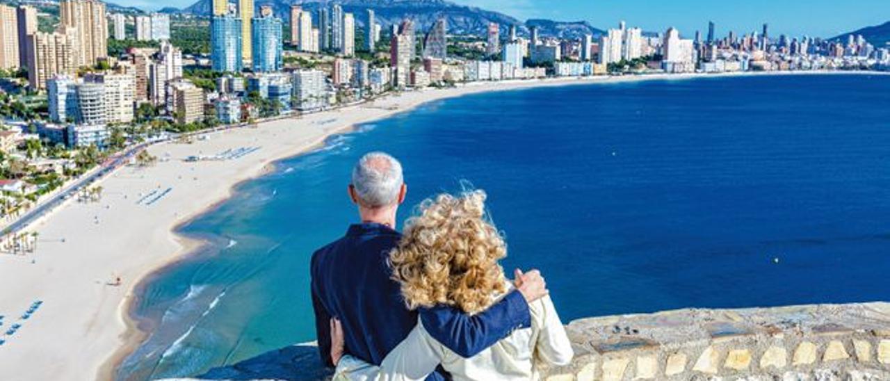 Viajeros en Benidorm.