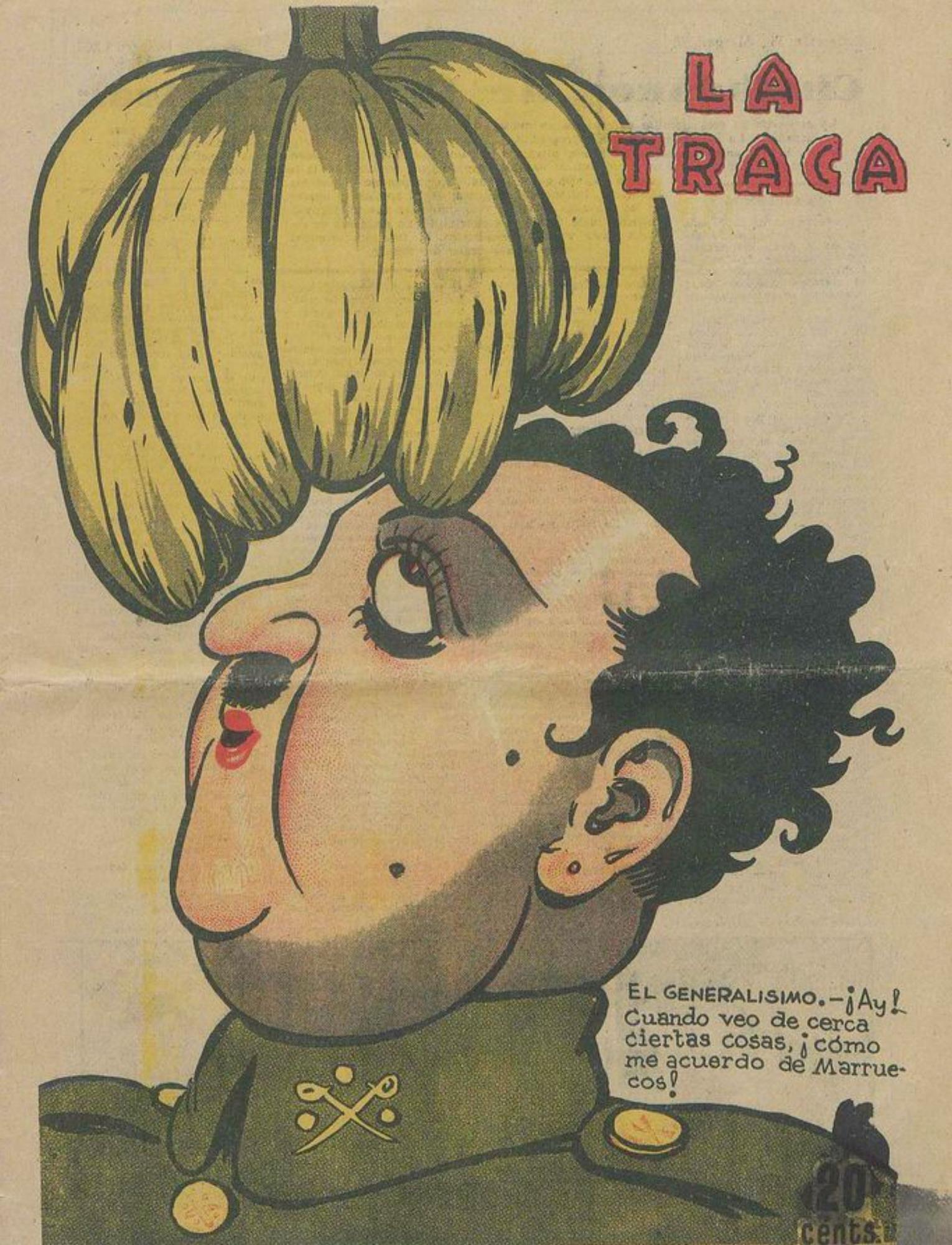 La viñeta sobre Franco del dibujante Carlos Gómez Carrera, conocido como &#039;Bluff&#039;.  
