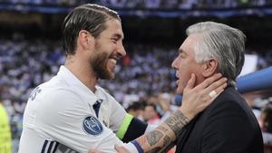 Carlo Ancelotti y Sergio Ramos